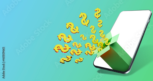 Raffle in smartphone concep...