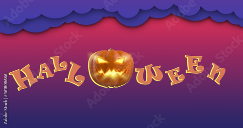 Halloween design banner. Ha...