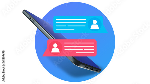 Message smartphone. Chat me...