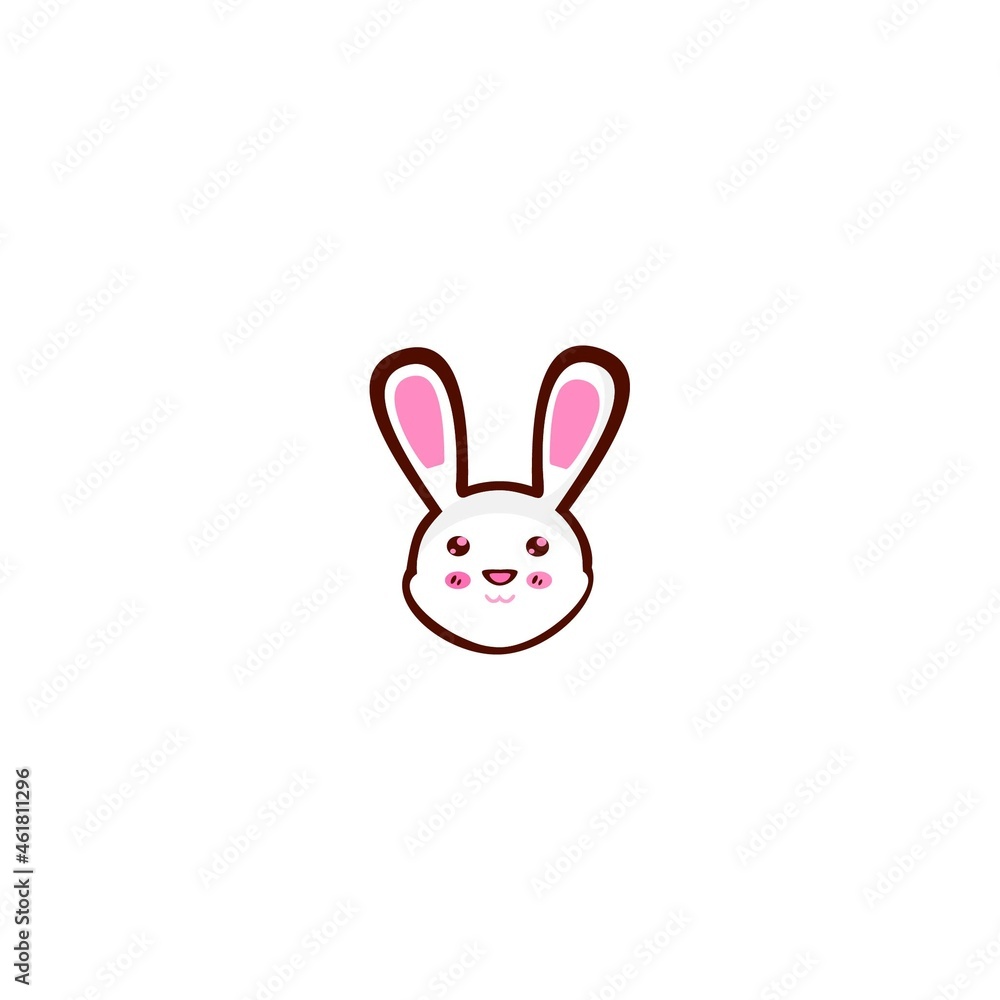 con rabbit cute design illustration vector con rabbit cute design illustration vector