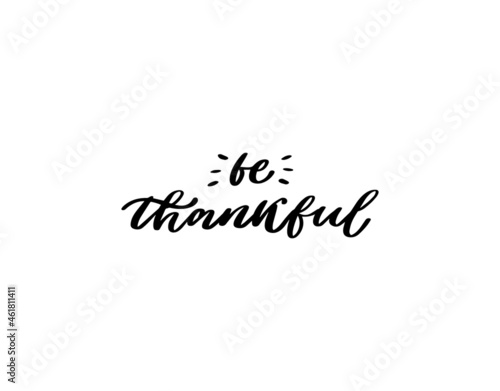 Be thankful lettering