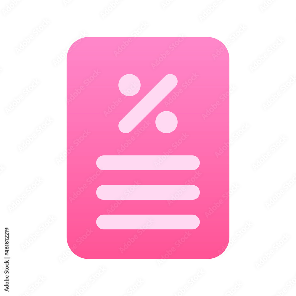 Illustration vector graphic icon of Tax Icon. Gradient Style Icon. Vector illustration isolated on white background. Perfect for website or application design. Illustration vector graphic icon of Tax Icon. Gradient Style Icon. Vector illustration isolated on white background. Perfect for website or application design.