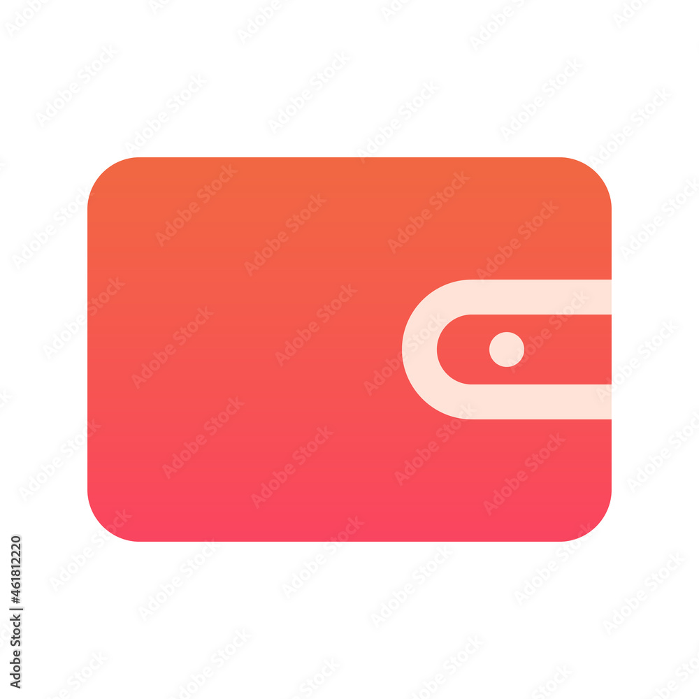 Illustration vector graphic icon of Wallet Icon. Gradient Style Icon. Vector illustration isolated on white background. Perfect for website or application design. Illustration vector graphic icon of Wallet Icon. Gradient Style Icon. Vector illustration isolated on white background. Perfect for website or application design.