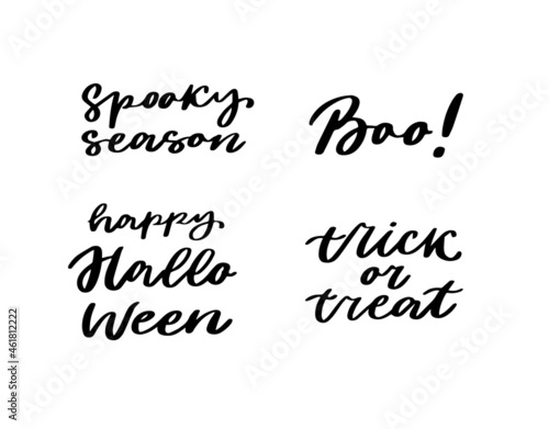 Happy Halloween lettering set