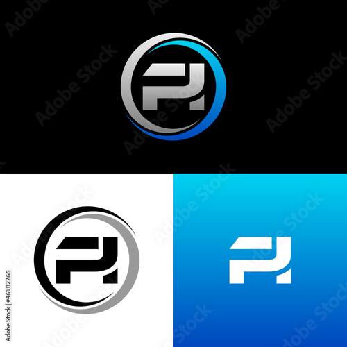 PI Letter Initial Logo Design Template Vector Illustration