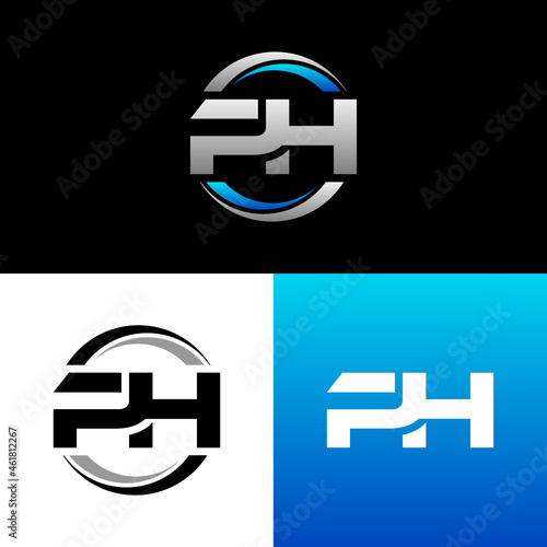 PH Letter Initial Logo Design Template Vector Illustration