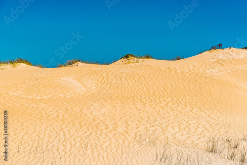 Rippled sand dunes at the Donnelly river mouth beach at Pemberton WA photo