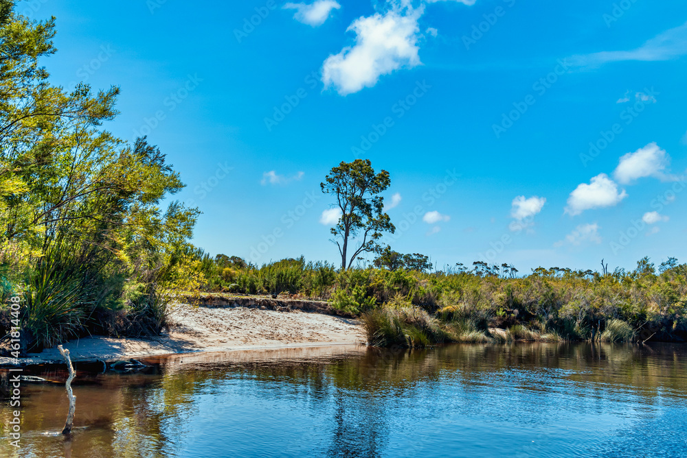 Pemberton, WA - Australia - 09-07-2021 Cruising on the Donnelly river at Pemberton WA