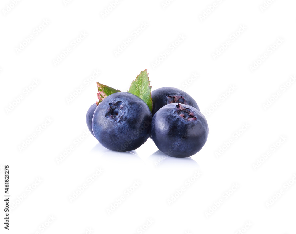 Group of fresh juisy blueberries isolated on white background Group of fresh juisy blueberries isolated on white background