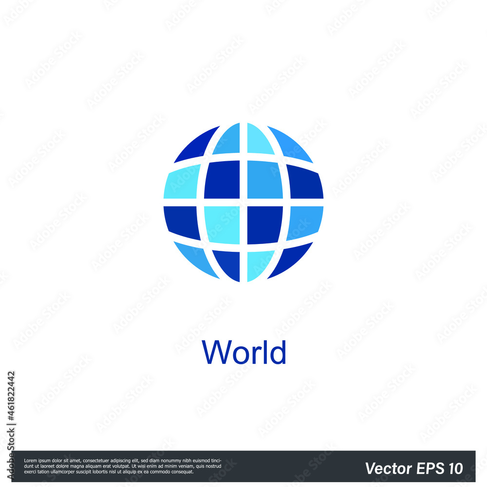 world web icon vector simple design element world web icon vector simple design element