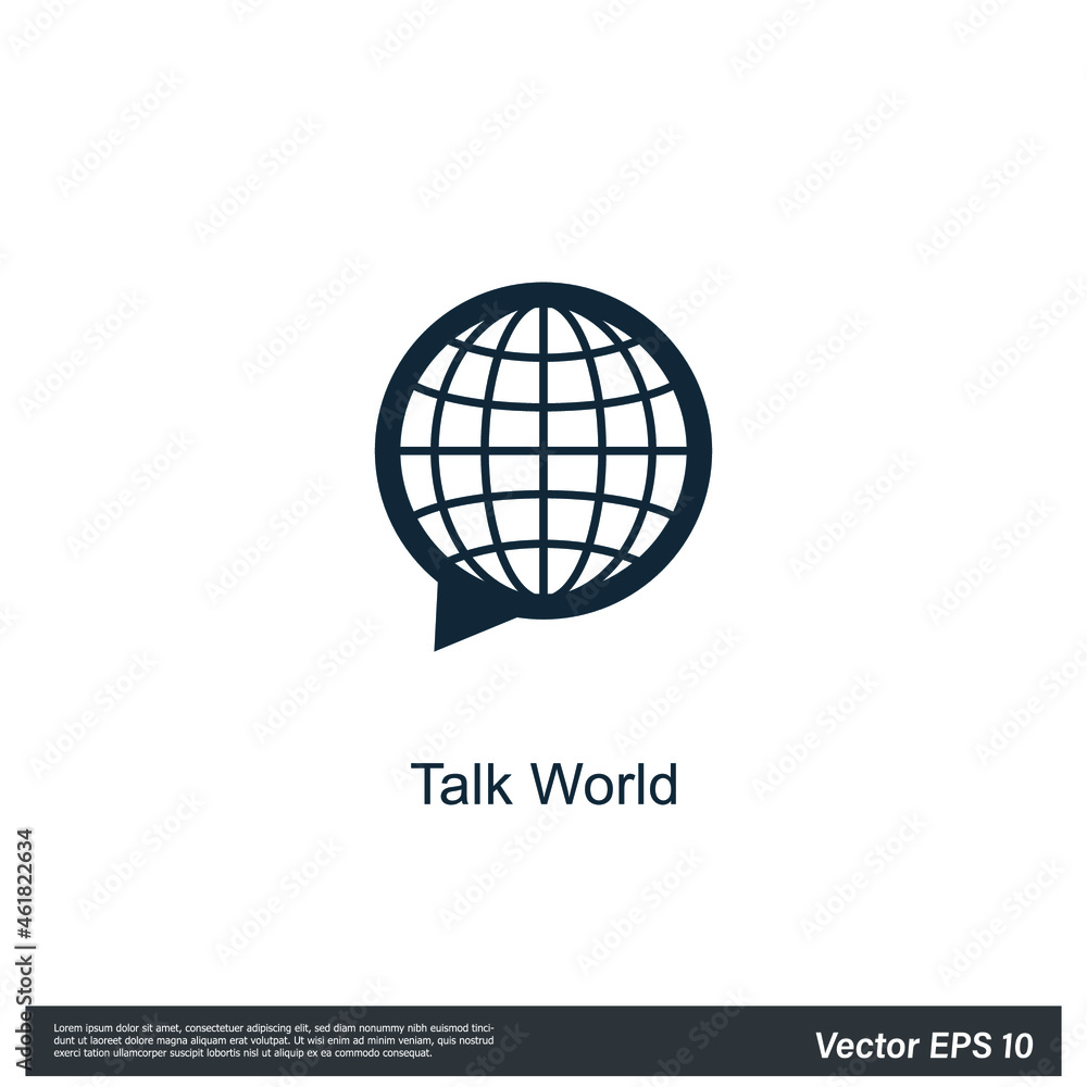 globe talk vector illustration globe talk vector illustration
