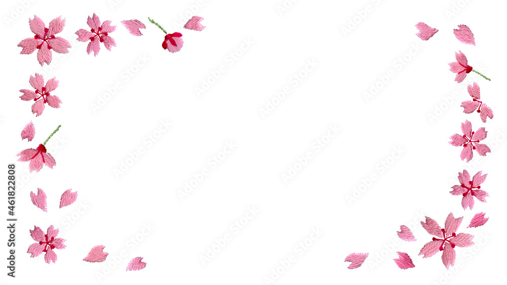 桜の刺繍飾り