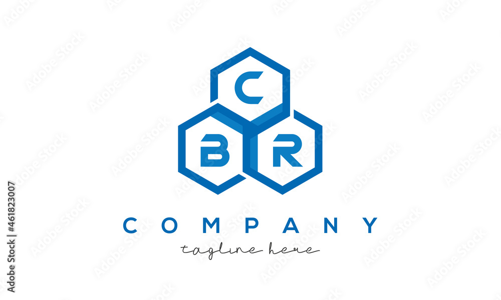 CBR three letters creative polygon hexagon logo CBR three letters creative polygon hexagon logo