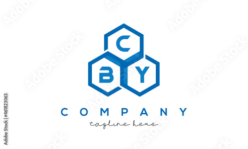 CBY three letters creative polygon hexagon logo