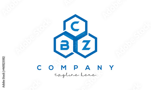CBZ three letters creative polygon hexagon logo