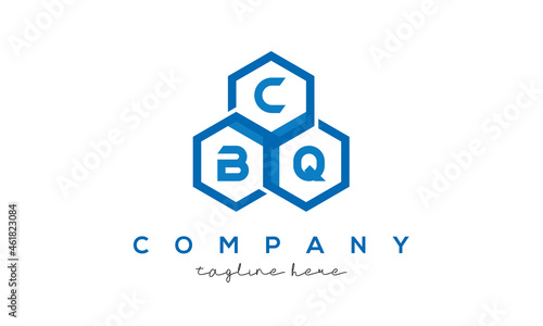 CBQ three letters creative polygon hexagon logo