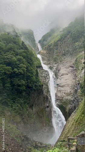 waterfall in the mountains