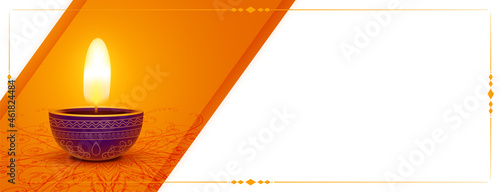 realistic diwali banner with text space
