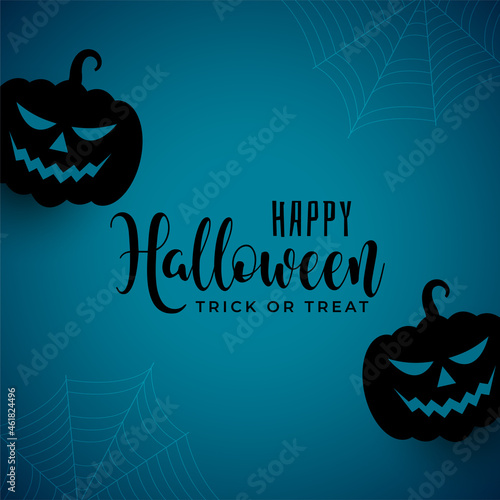 spooky halloween background with laughing pumpkins