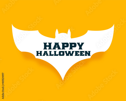 happy halloween background in paprcut style bat