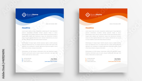 modern company business letterhead template design