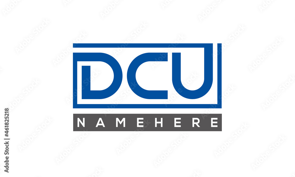 DCU creative three letters logo DCU creative three letters logo