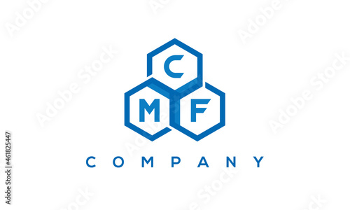 CMF three letters creative polygon hexagon logo photo