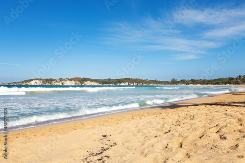 Wild caribbean beach of Atlantic ocean © photopixel