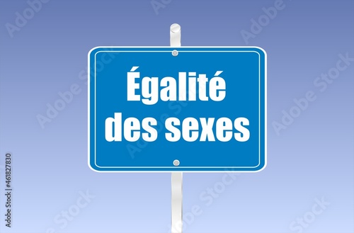 panneau égalité des sexes