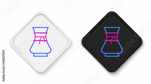 Line Pour over coffee maker icon isolated on white background. Alternative methods of brewing coffee. Coffee culture. Colorful outline concept. Vector
