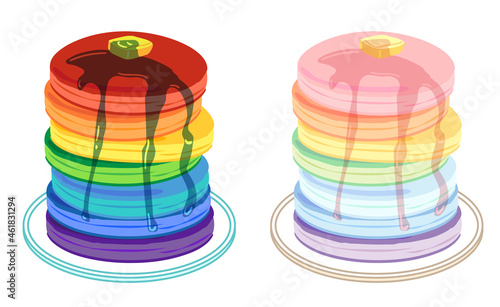 カラフルなホットケーキ