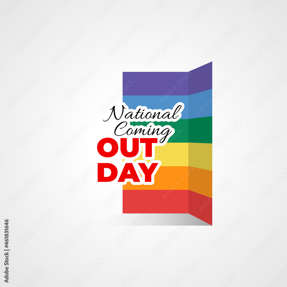 National Coming Out Day. Color Design