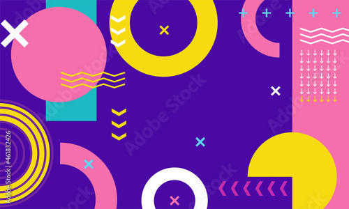 Minimal geometric background with dynamic shapes composition