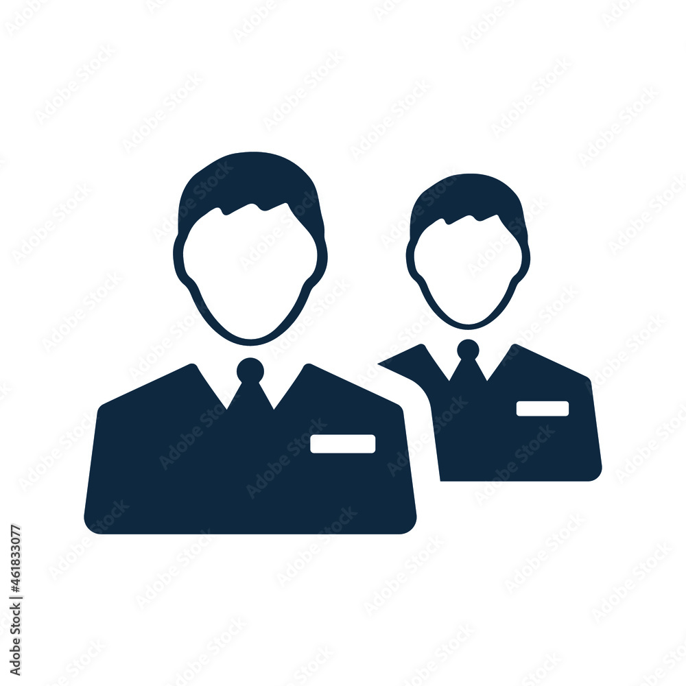 Managers, people icon. Simple editable vector design isolated on a white background.