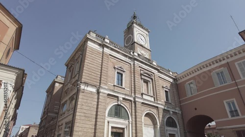 Clock tower in Piazza del Popolo, Ravenna photo