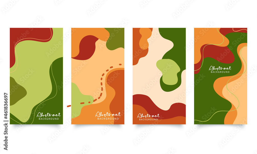 Obraz premium Set of four Abstract modern Vector Backgrounds