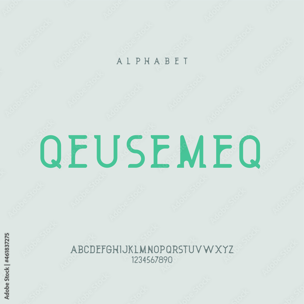 Elegant minimalist Modern alphabet letter or font.  casual typography fonts logo font Premium Vector