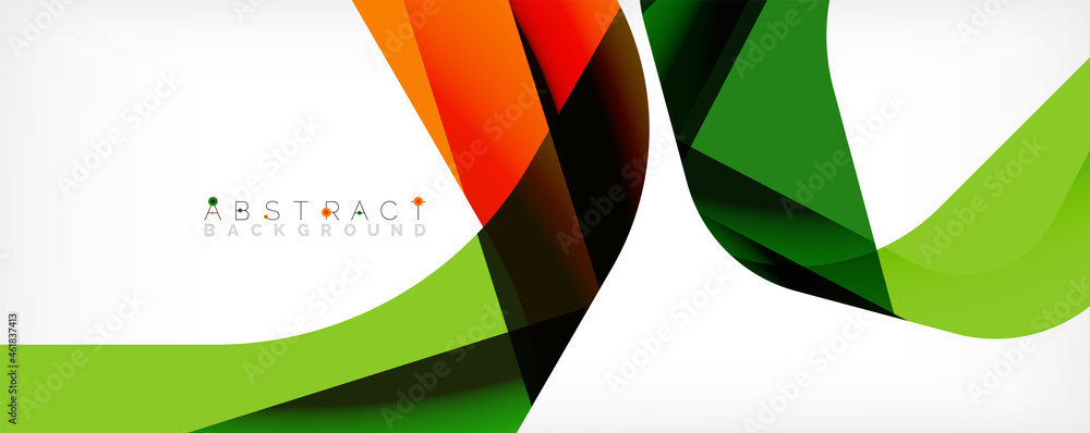 Minimal abstract background - color overlapping shapes on white with shadow lines. Vector Illustration For Wallpaper, Banner, Background, Landing Page Minimal abstract background - color overlapping shapes on white with shadow lines. Vector Illustration For Wallpaper, Banner, Background, Landing Page