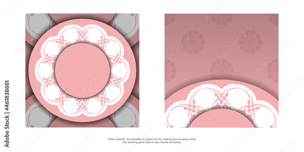 Pink color flyer template with Greek white pattern for your congratulations. Pink color flyer template with Greek white pattern for your congratulations.