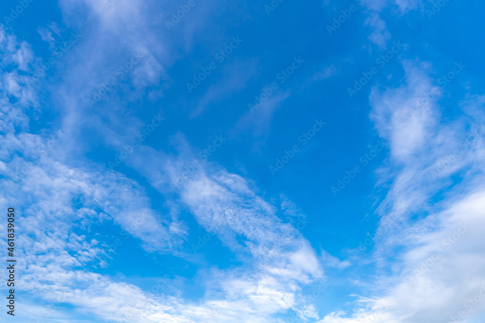 beautiful cloud and blue sky , white fluffy nature background texture
