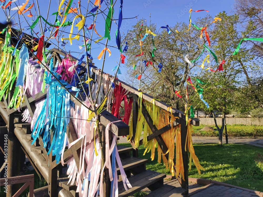 carnival - pagan celebration with ribbons in ukraine Maslenitsa