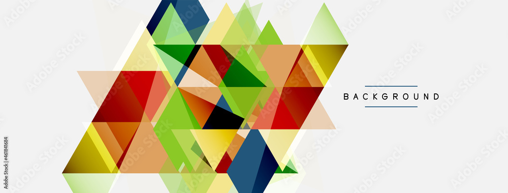 Mosaic triangles geometric background. Techno or business concept, pattern for wallpaper, banner, background, landing page Mosaic triangles geometric background. Techno or business concept, pattern for wallpaper, banner, background, landing page