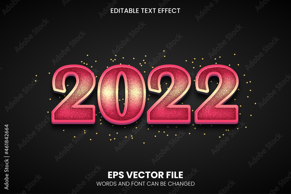 2022 Vector Eps Editable Text Effect