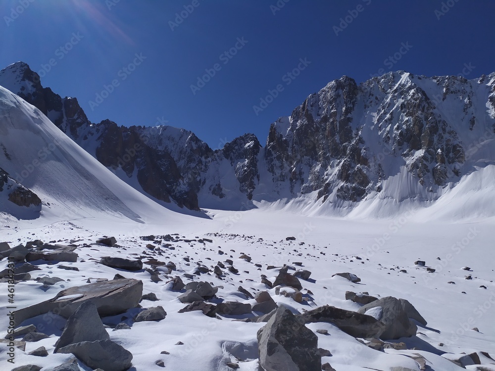 Kyrgyzstan, Ala-Archa National Park, Ak-Sai Glacier