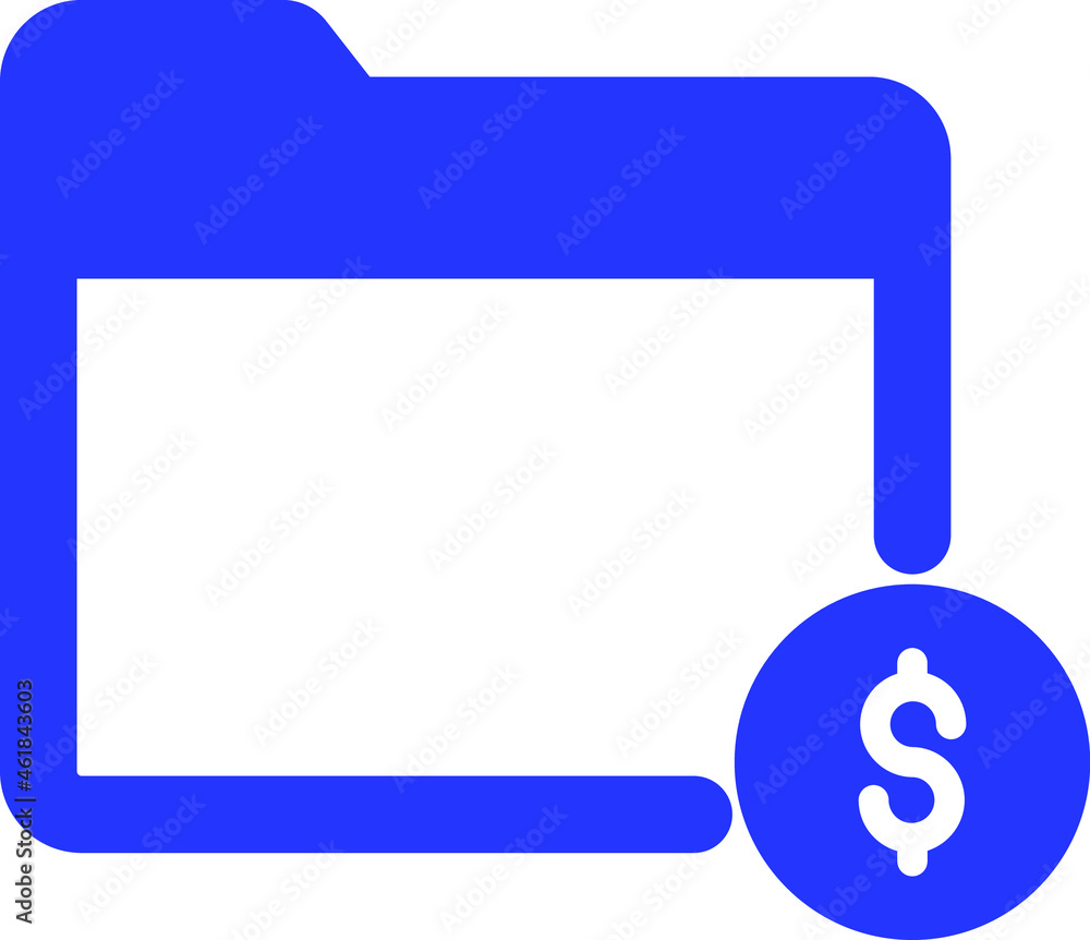 Dollar folder Isolated Vector icon which can easily modify or edit

