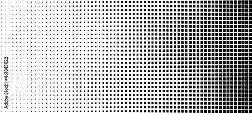 Halftone texture of sguares on a white background. Design element for web banners, wallpapers, postcards, sites. Vector illustration.