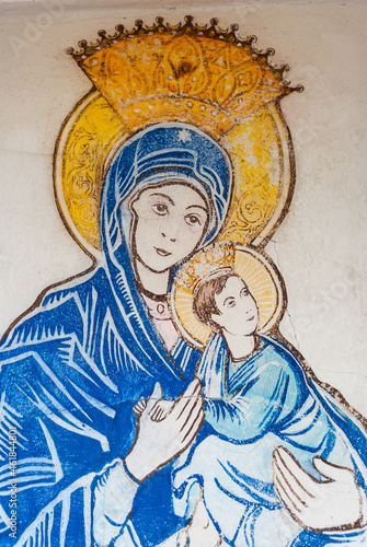 Mary, Mother of God in a crown, Beskids, Poland © MateuszKuca