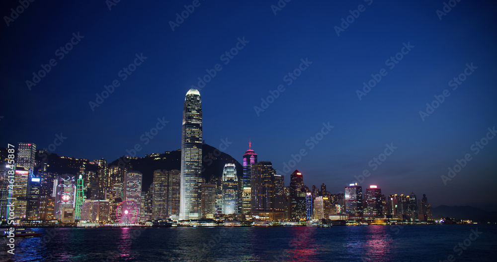 Fototapeta premium Hong Kong city night