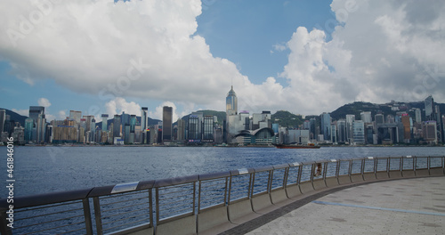 Hong Kong harbor side © leungchopan
