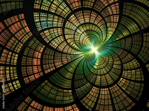 Abstract fractal art background, perhaps suggestive of thousands of stained glass windows.